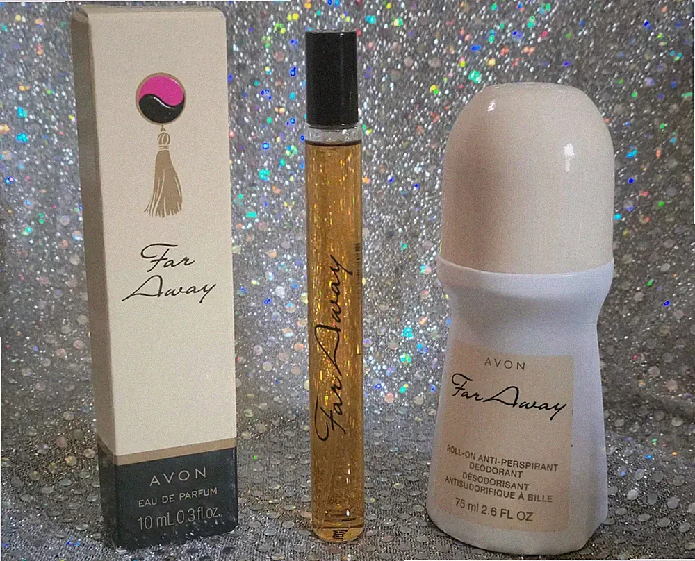 Avon FAR AWAY EDP Perfume Spray Travel Size & Bonus Sz Deo~ NIB ~ NEXT DAY SHIP