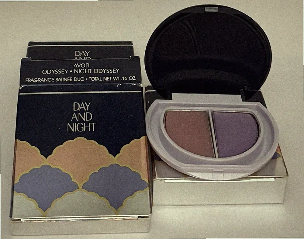 Vintage Avon “Day and Night” perfume solid duo: Odyssey + Night Odyssey